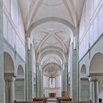 Soest-Ostönnen, ev. Kirche, ehem. St. Andreas, Innenansicht nach Osten. Foto: LWL/Dülberg.  (vergrößerte Bildansicht wird geöffnet)