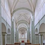 Soest-Ostönnen, ev. Kirche, ehem. St. Andreas, Innenansicht nach Osten. Foto: LWL/Dülberg.  (vergrößerte Bildansicht wird geöffnet)