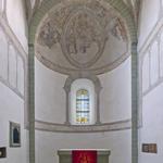 Soest-Ostönnen, ev. Kirche, ehem. St. Andreas, Ansicht der Chorapsis. Foto: LWL/Dülberg.  (vergrößerte Bildansicht wird geöffnet)