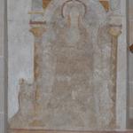 Dortmund-Brechten, ev. Kirche, ehem. St. Johann Baptist, Chorostwand, Wandmalerei, hl. Maria als Himmelskönigin. Foto: LWL/Dülberg. (vergrößerte Bildansicht wird geöffnet)