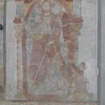 Dortmund-Brechten, ev. Kirche, ehem. St. Johann Baptist, Chorostwand, Wandmalerei, auferstandener Christus. Foto: LWL/Dülberg. (vergrößerte Bildansicht wird geöffnet)