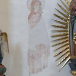 Paderborn-Neuenbeken, kath. Kirche St. Maria, Wandmalerei, stehende Muttergottes. Foto: LWL/Dülberg. (vergrößerte Bildansicht wird geöffnet)