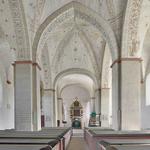 Bad Sassendorf-Weslarn, ev. Kirche, ehem. St. Urbanus, Innenansicht nach Osten. Foto: LWL/Dülberg.  (vergrößerte Bildansicht wird geöffnet)