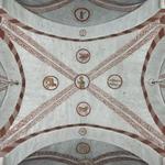 Schmallenberg-Wormbach, kath. Kirche St. Peter und Paul, Gewölbemalerei im mittleren Mittelschiffsgewölbe. Foto: LWL/Dülberg.  (vergrößerte Bildansicht wird geöffnet)