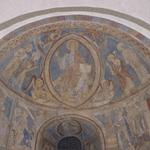Schmallenberg-Berghausen, kath. Kirche St. Cyriakus, Wandmalerei, Majestas Domini mit Heiligen und weiteren Bildszenen darunter. Foto: LWL/Dülberg. Schmallenberg-Berghausen, kath. Kirche St. Cyriakus, Wandmalerei, Majestas Domini mit Heiligen und weiteren Bildszenen darunter. Foto: LWL/Dülberg. (vergrößerte Bildansicht wird geöffnet)