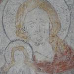 Lippstadt, Protestant Church of St. Mary, ante-choir bay, south wall, wall painting, Death of the Virgin, detail: Christ and the Soul of Mary. Photo: LWL/Dülberg. (vergrößerte Bildansicht wird geöffnet)