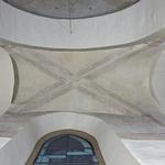 Dortmund-Wellinghofen, ev. Kirche, ehem. St. Chrysanthus und Daria, südöstliches Seitenschiffgewölbe mit Gewölbemalerei. Foto: LWL/Dülberg.  (vergrößerte Bildansicht wird geöffnet)
